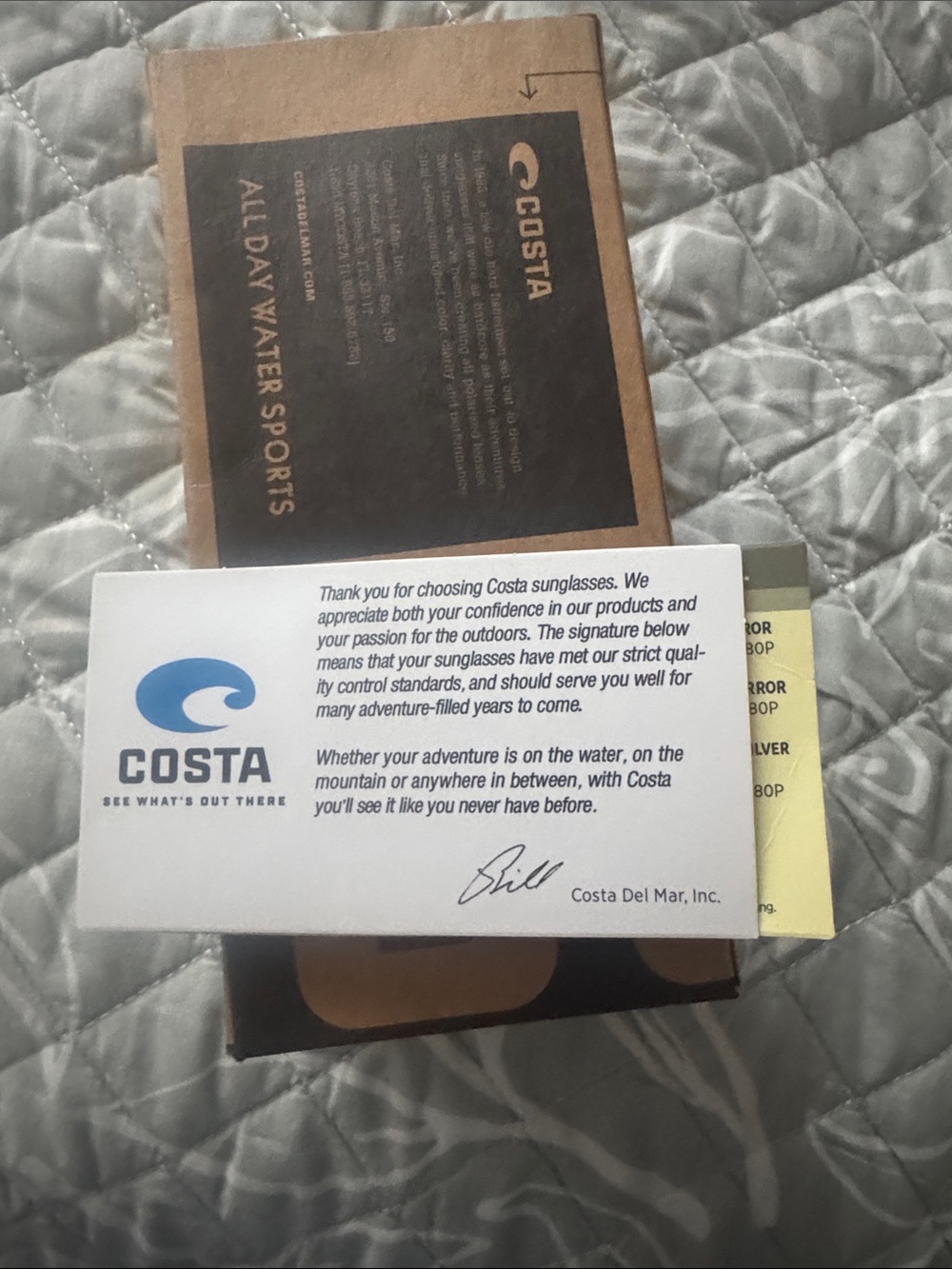 Costa Blue Mirror Sunglasses with Black Frame - Picture 2 of 9
